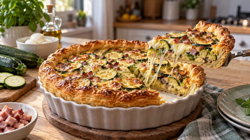 Torta salata di zucchine, immagine della ricetta di Torta salata di zucchine