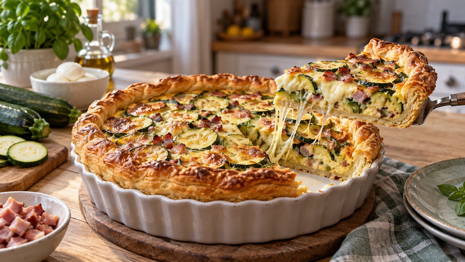 Torta salata di zucchine, immagine della ricetta di Torta salata di zucchine